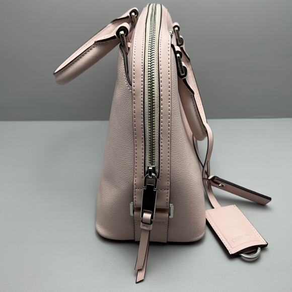 Calvin Klein Leather Light Pink Multi-Pocket Double Strap Hand Bag Purse - Picture 3 of 11